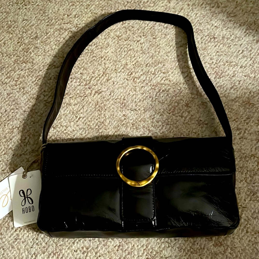 HOBO black leather shoulder bag